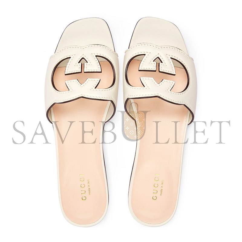 GUCCI WOMEN'S SLIDE SANDAL WITH INTERLOCKING G 694451 GUCCI WOMEN'S SLIDE SANDAL WITH INTERLOCKING G 694451